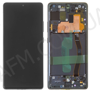 Дисплей Samsung сервісний G770 Galaxy S10 Lite чорний + рамка GH82-21992A