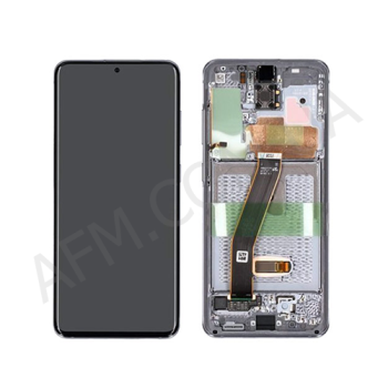 Дисплей Samsung сервісний G980 Galaxy S20 COSMIK GREY + рамка GH82-22123A
