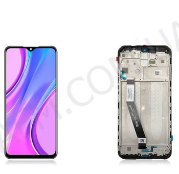 Дисплей Xiaomi Redmi 9/ Redmi 9 Prime/ Poco M2 чорний + рамка