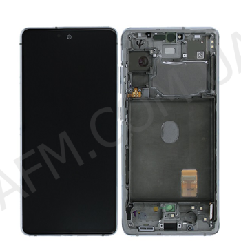 Дисплей Samsung сервісний G780 Galaxy S20 FE білий + рамка GH82-24219B