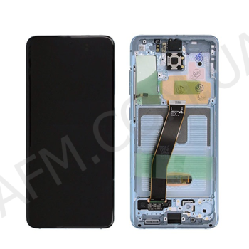 Дисплей Samsung сервісний G980 Galaxy S20 CLOUD BLUE + рамка GH82-22131D