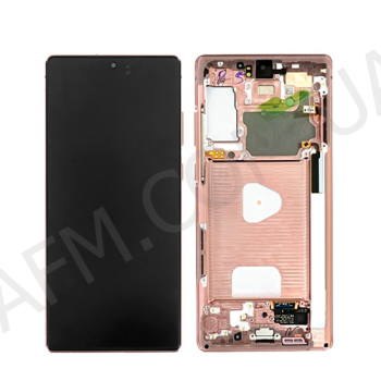 Дисплей Samsung сервісний N980/ N981 Galaxy Note 20 BRONZE + рамка GH82-23495B