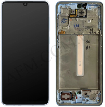 Дисплей Samsung сервісний A336 Galaxy A33 5G синій + рамка GH82-28143C