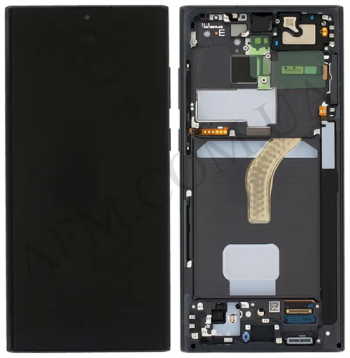 Дисплей Samsung сервісний S918 Galaxy S23 Ultra 5G чорний + рамка GH82-30465A