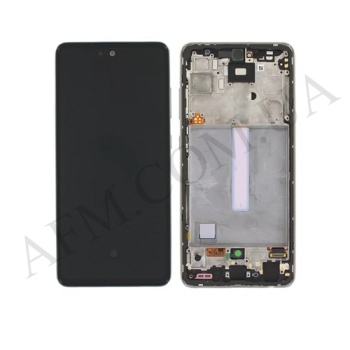 Дисплей Samsung сервісний A528B Galaxy A52S 5G білий + рамка GH82-26863D