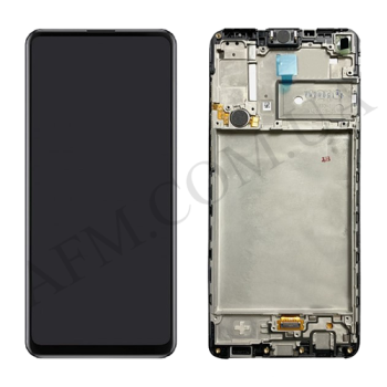 Дисплей Samsung сервісний A217 A21s 2020 чорний + рамка GH82-23089A