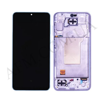 Дисплей Samsung сервісний A356 Galaxy A35 Light Violet + рамка GH82-34224C