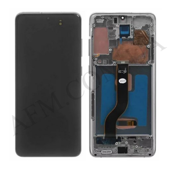 Дисплей Samsung G980F Galaxy S20/ G981B TFT чорний + рамка срібна