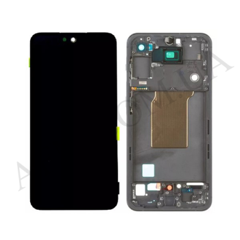 Дисплей Samsung сервісний A556 Galaxy A55 чорний + рамка GH82-34308A