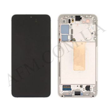 Дисплей Samsung сервісний S916 Galaxy S23 Plus чорний + рамка біла GH82-30477E