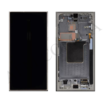 Дисплей Samsung сервісний S928 Galaxy S24 Ultra Titanium Grey + рамка GH82-33396A
