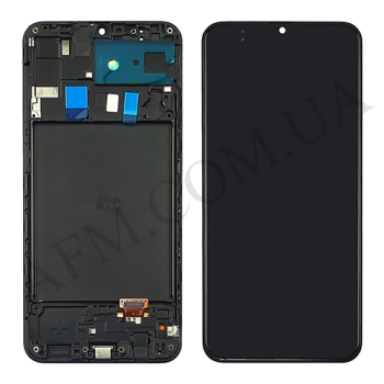 Дисплей Samsung A205F Galaxy A20 TFT INCELL чорний + рамка
