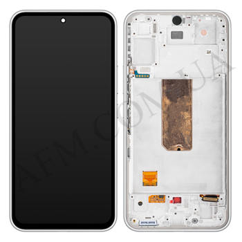 Дисплей Samsung сервісний A546B Galaxy A54 5G білий + рамка GH82-31232B