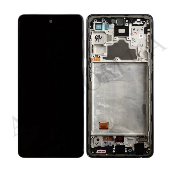 Дисплей Samsung сервісний A725 Galaxy A72 чорний + рамка GH82-25463A
