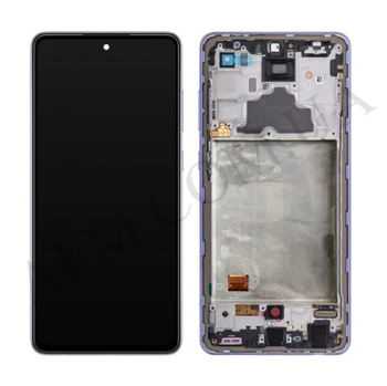 Дисплей Samsung сервісний A725 Galaxy A72 фіолетовий + рамка GH82-25463C