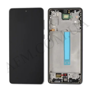 Дисплей Samsung сервісний A736 Galaxy A73 5G чорний + рамка GH82-28884A