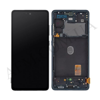 Дисплей Samsung сервісний G780 Galaxy S20 FE синій + рамка GH82-24219A
