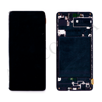 Дисплей Samsung сервісний A715 Galaxy A71 чорний + рамка GH82-22152A