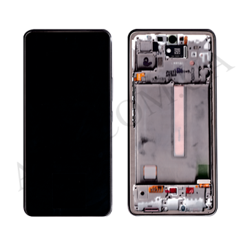 Дисплей Samsung сервісний A536 Galaxy A53 5G білий + рамка GH82-28024B
