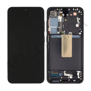 Дисплей Samsung сервісний S911 Galaxy S23 5G чорний + рамка GH82-30480A