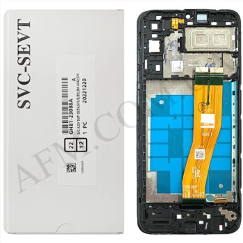 Дисплей Samsung сервісний A042 Galaxy A04E чорний + рамка GH82-25250A