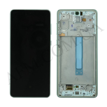Дисплей Samsung сервісний A736 Galaxy A73 5G зелений + рамка GH82-28884C