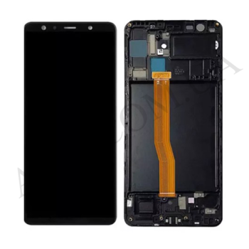 Дисплей Samsung A750F Galaxy A7 2018 OLED чорний + рамка
