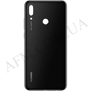 Задняя крышка Huawei P Smart 2019 (POT-LX1) чёрная Midnight Black + стекло камеры