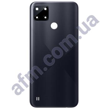 Задня кришка Realme C21Y чорна Cross Black + Скло камери