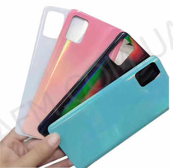 Задняя крышка Samsung A715F Galaxy A71 голубая Prism Crush Blue