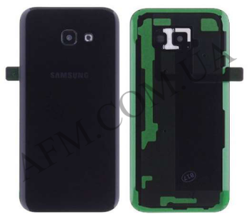 Задняя крышка Samsung A720F Galaxy A7 2017 чёрная Black Sky
