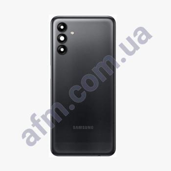 Задняя крышка Samsung A047 Galaxy A04s чёрная Black + стекло камеры