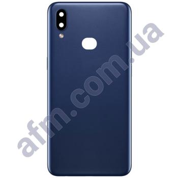 Задняя крышка Samsung A107 Galaxy A10S 2019 синяя Blue + стекло камеры