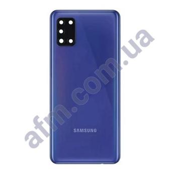 Задняя крышка Samsung A315 Galaxy A31 синяя Prism Crush Blue + стекло камеры
