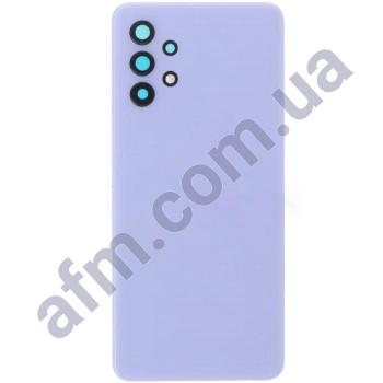 Задняя крышка Samsung A325 Galaxy A32 2021 фиолетовая Awesome Violet + стекло камеры