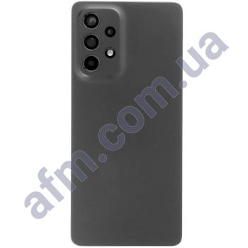 Задняя крышка Samsung A536 Galaxy A53 5G чёрная Black + стекло камеры
