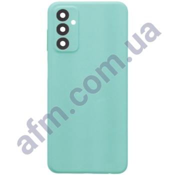 Задняя крышка Samsung M135 Galaxy M13 голубая Light Blue + стекло камеры!