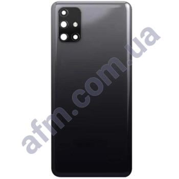 Задняя крышка Samsung M317 Galaxy M31s чёрная Mirage Black + стекло камеры