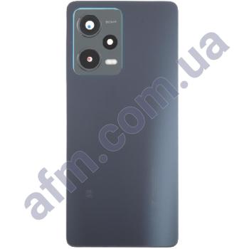 Задняя крышка Xiaomi Redmi Note 12 Pro 5G чёрная + стекло камеры