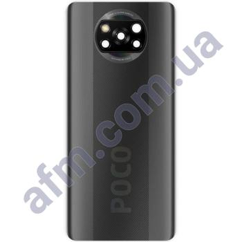 Задняя крышка Xiaomi Poco X3/ X3 NFC 64 MP серая Shadow Gray + стекло камеры