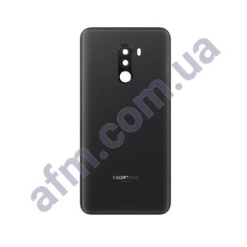 Задняя крышка Xiaomi Pocophone F1 чёрная Graphite Black + стекло камеры