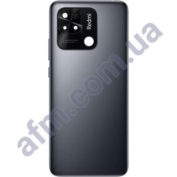 Задняя крышка Xiaomi Redmi 10C серая Graphite Grey + стекло камеры